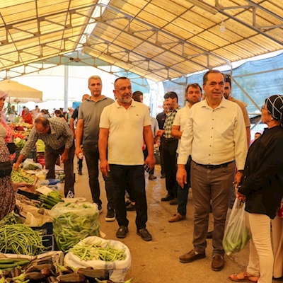 GAZİPAŞA BELEDİYE BAŞKANI YILMAZ'DAN CUMA PAZARI ESNAFINA ZİYARET